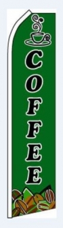 Coffee Swooper Flag - Green